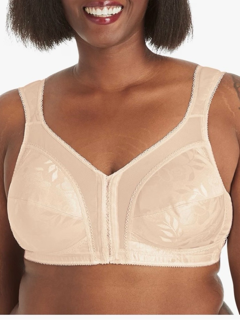 Playtex Front-Close Full Coverage Bra in Beige 18 hr
